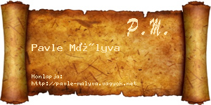 Pavle Mályva névjegykártya